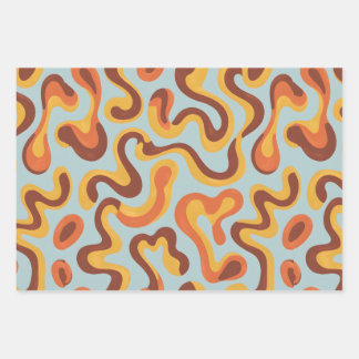 Retro Swirl Wrapping Paper Sheets