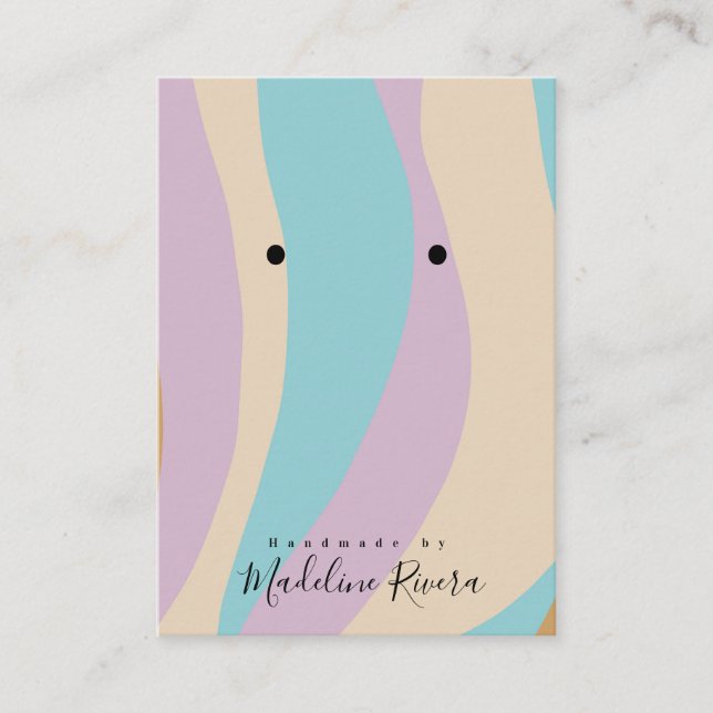 Retro Swirls Artisan Earring Display Cards (Front)