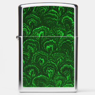 Retro Swirls Emerald Green Zippo Lighter