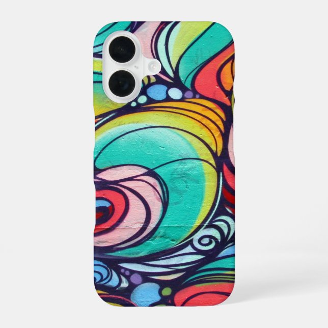 retro swirls iphone case (Back)