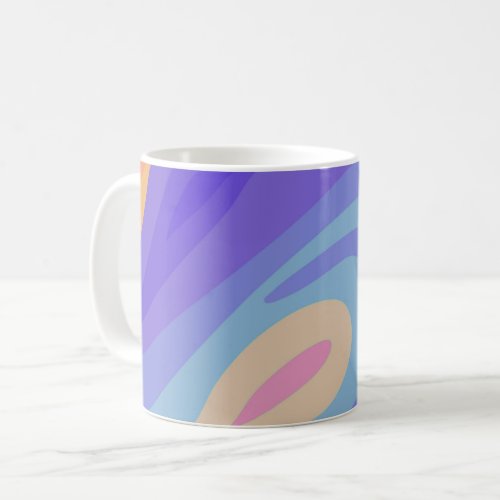 Retro swirls _ purple  orange coffee mug