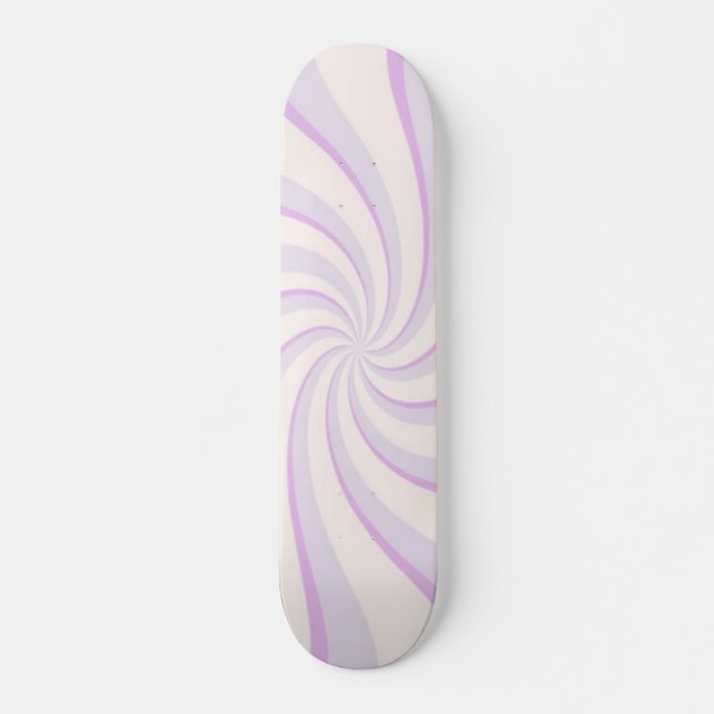 Retro Swirls Skateboard Deck (Front)