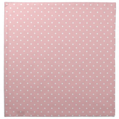Retro Swiss dots _ Shell pink Cloth Napkin