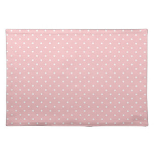 Retro Swiss dots - Shell pink Cloth Placemat