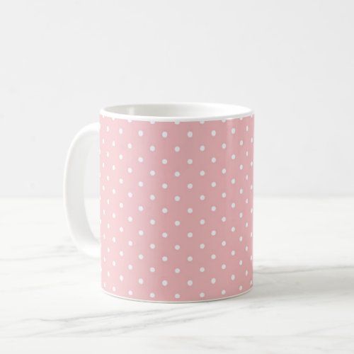 Retro Swiss dots _ Shell pink Coffee Mug