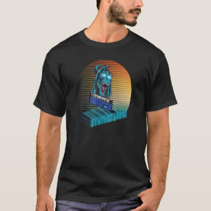 Retro Synth Analog Vaporwave Rex  Synthesaurus Syn T-Shirt