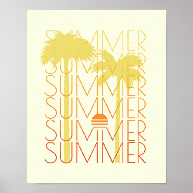 Retro-Synthwave 80s Surf Poster (Front)