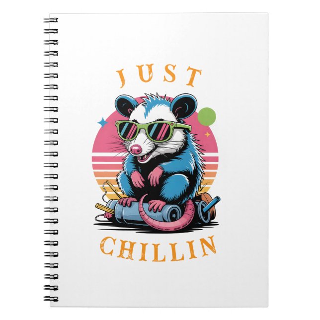 Retro Synthwave Opossum  Notebook (Front)