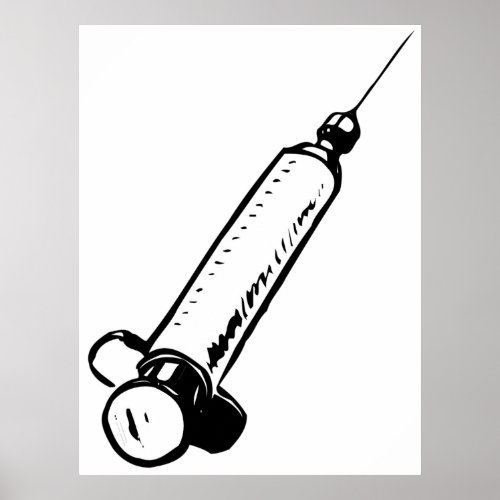 Retro Syringe Poster