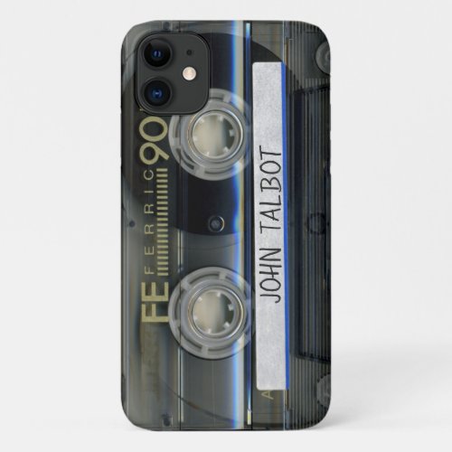 Retro T1 Audiotape mixtape Cassette Name iPC iPhone 11 Case