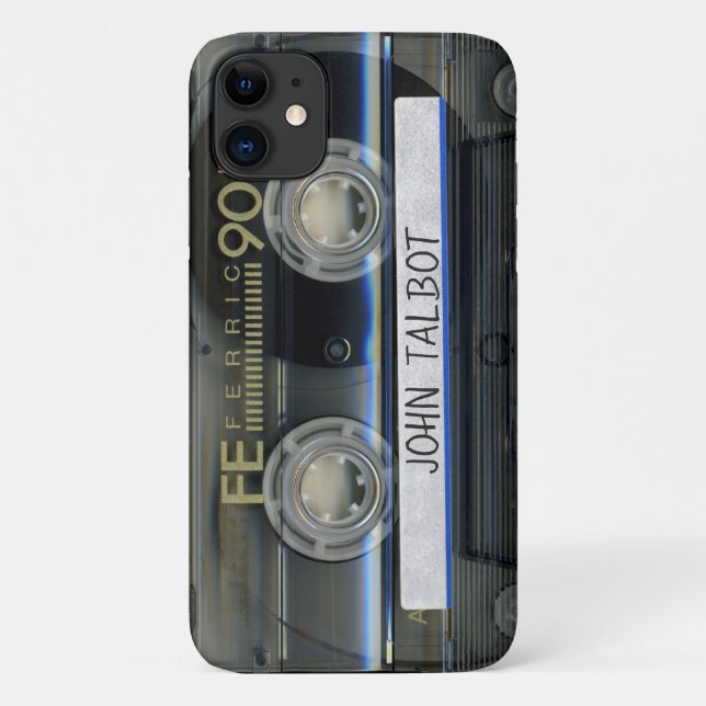 Retro T1 Audiotape mixtape Cassette Name iPC Case-Mate iPhone Case (Back)