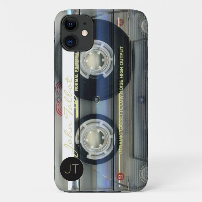 Retro T2 Audiotape Cassette personalized iPC Case- Case-Mate iPhone Case (Back)