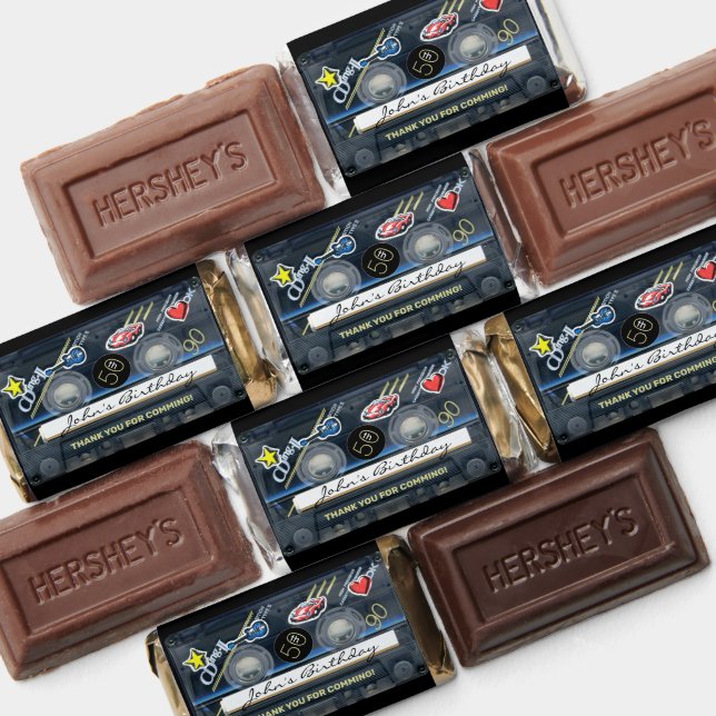 Retro T3 Audiotape 50th birthday Thank You CF Hershey's Miniatures (Assorted)