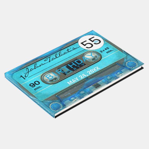 Retro T4 Audiotape 55th birthday Party Guest Book