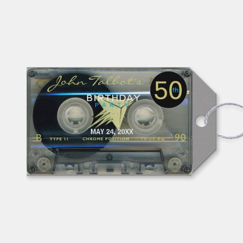 Retro T5 Audiotape 50th Birthday Thank You Gift T Gift Tags