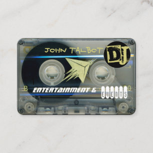 Retro T5 Audiotape Cassette 80s DJ Business C Card