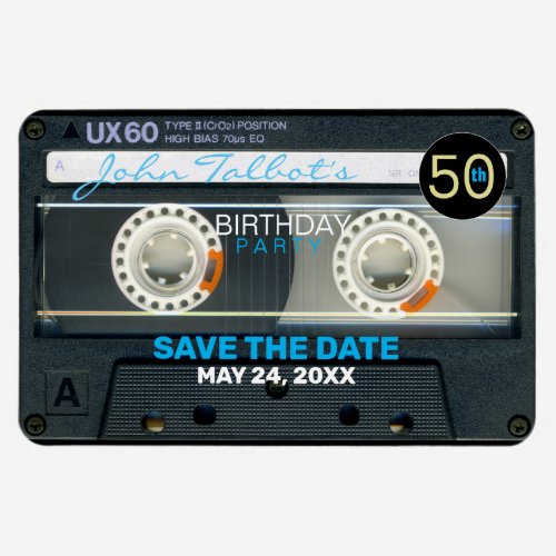 Retro T6 Audiotape 50th birthday Party FPM Magnet