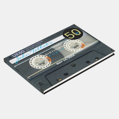 Retro T6 Audiotape 50th birthday Party Guest Book