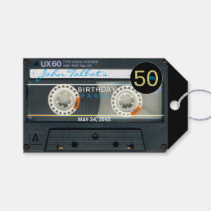 Retro T6 Audiotape 50th Birthday Thank You Gift T Gift Tags