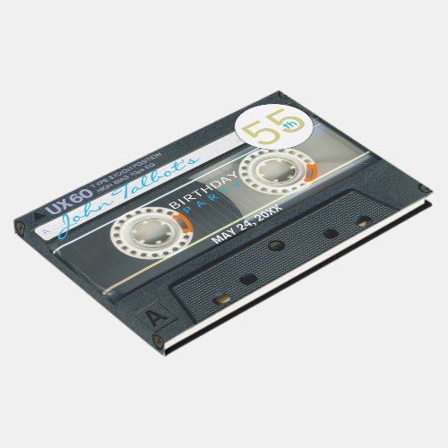 Retro T6 Audiotape 55th birthday Party Guest Book