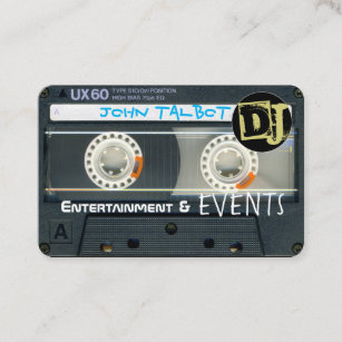 Retro T6 Audiotape Cassette 80s DJ Business Cards