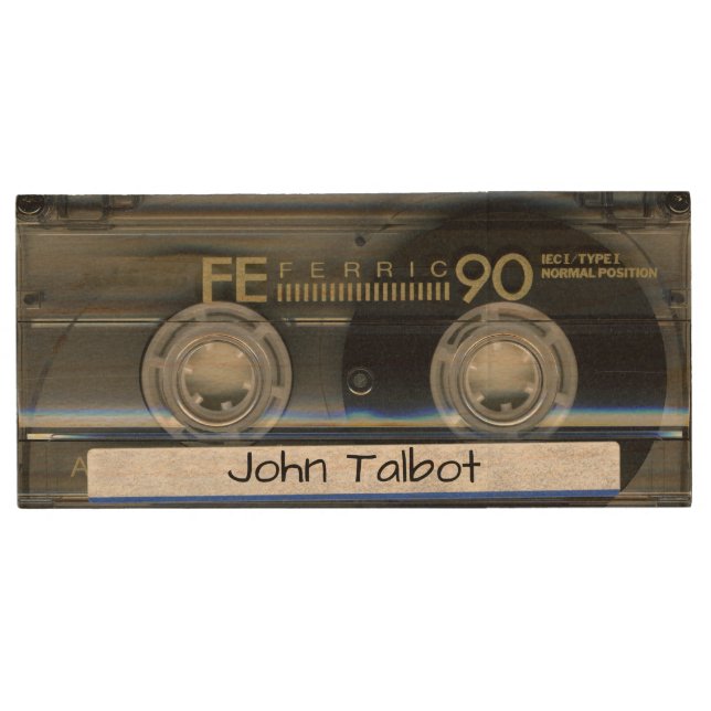 Retro T Audiotape Personalized USB Flash Drive (Front)