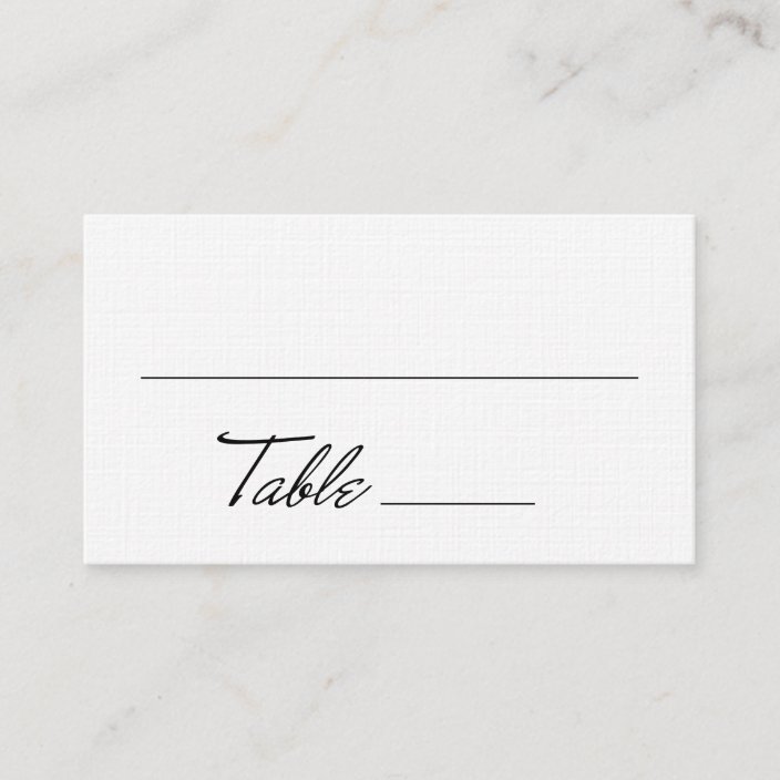 blank table cards