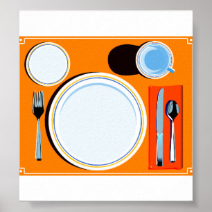 Retro Table Setting Poster