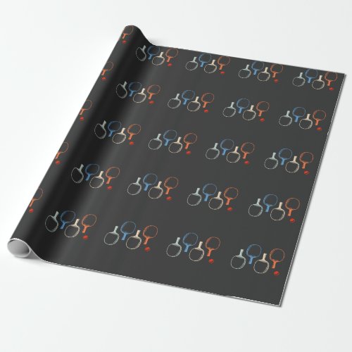 Retro Table Tennis and Ping Pong Player Wrapping Paper