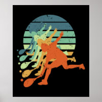 Retro Table Tennis Player Ping Pong Lover Sports