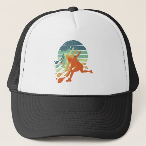 Retro Table Tennis Player Ping Pong Lover Sports Trucker Hat