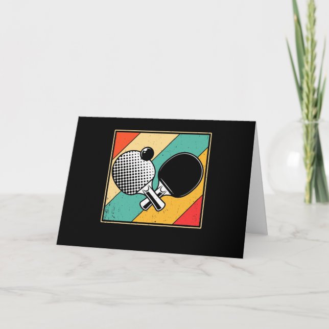 Retro Table Tennis - Vintage Ping Pong Card (Front)