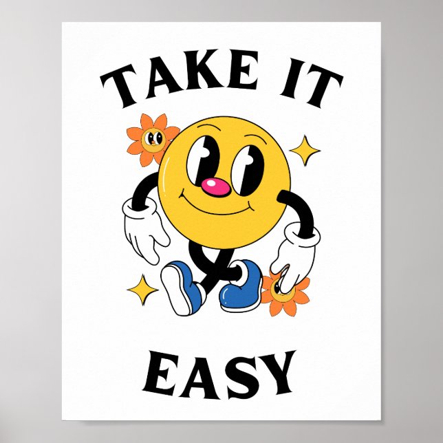 Retro Take it Easy  Poster (Front)
