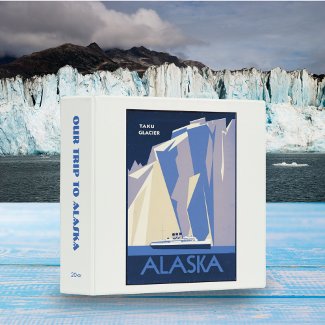 Retro Taku Glacier Alaska Travel Poster Scrapbook