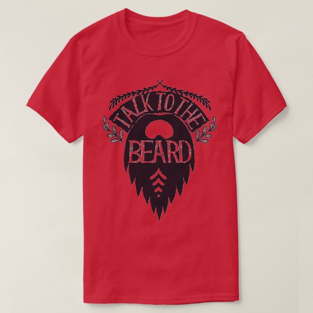 Retro Talk To The Beard Stylist Men Mens T-Shirt (Design Front)