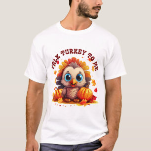 Retro "Talk Turkey To Me" Fall Thanksgiving Family T-Shirt