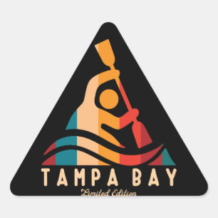 Retro Tampa Bay Kayaking Triangle Sticker