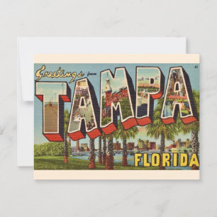Retro Tampa Florida Greeting Postcard