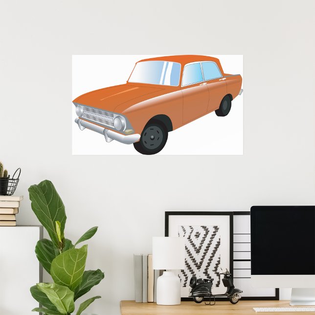 Retro Tan Car Poster (Creator Uploaded)