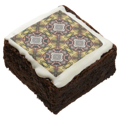 Retro Target Cross Pattern Brownie