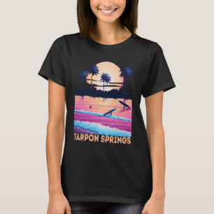 Retro Tarpon Springs Florida Souvenir Surf T-Shirt