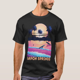 Retro Tarpon Springs Florida Souvenir Surf T-Shirt