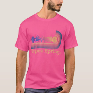 Retro Tarpon Springs Tropical Flowers 80s Style Su T-Shirt