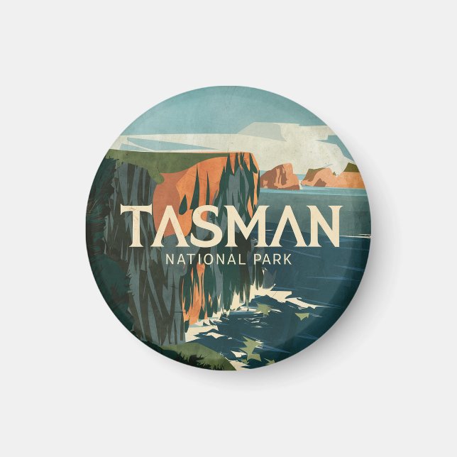 Retro Tasman National Park Magnet (Front)