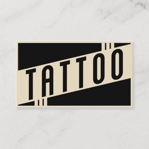 Customizable retro tattoo business cards