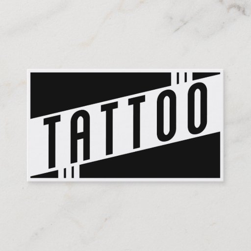 Customizable retro tattoo business cards