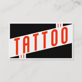retro tattoo business card