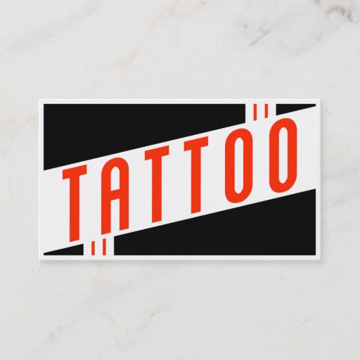 Customizable retro tattoo business card
