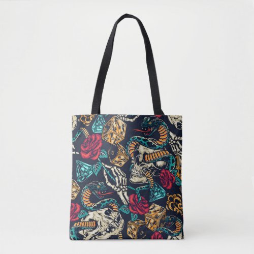 Retro Tattoo Design Tote Bag