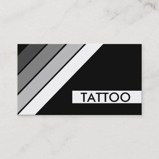 Customizable retro TATTOO stripes Business Card Template